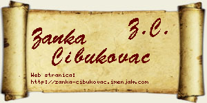 Žanka Čibukovac vizit kartica